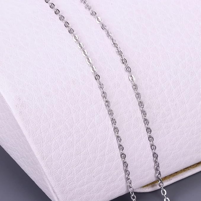 Jishi 60ft Jewelry Necklace Chains 2mm Jewelry Chain Links for Making Bracelets Earrings DIY Craft Supplies Findings, 6-Colors Gold Silver Copper Plated Metal Cable Rolo Link Chain Rolls Bulk