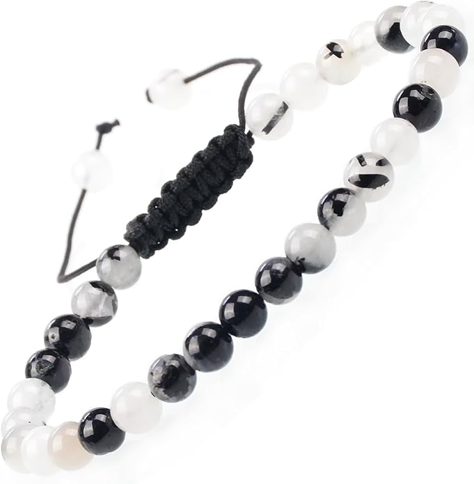 MASSIVE BEADS Natural Healing Power Gemstone Crystal Beads Unisex Adjustable Macrame Bracelets