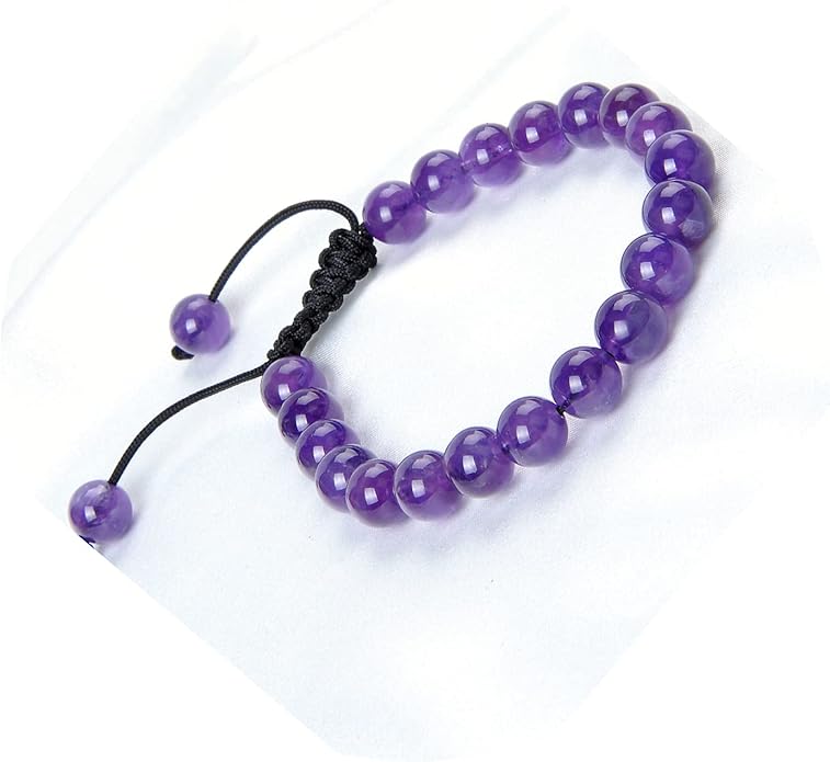 MASSIVE BEADS Natural Healing Power Gemstone Crystal Beads Unisex Adjustable Macrame Bracelets