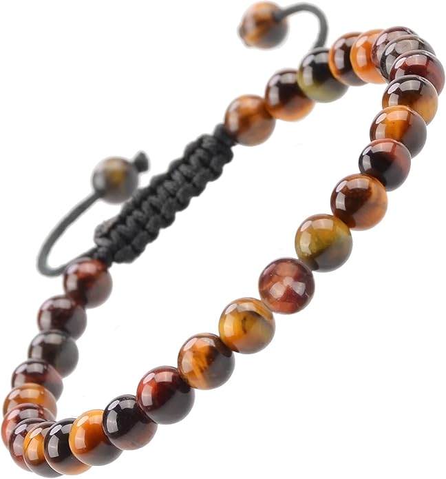 MASSIVE BEADS Natural Healing Power Gemstone Crystal Beads Unisex Adjustable Macrame Bracelets