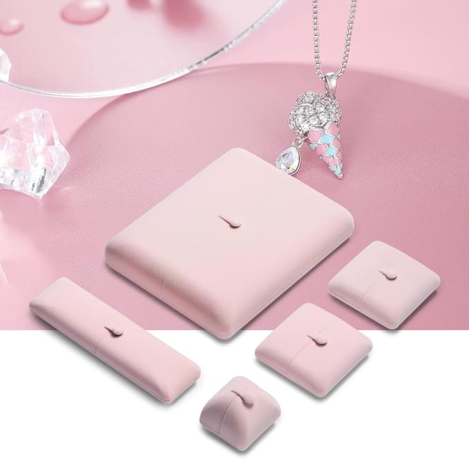 Oirlv Pink Velvet Bangle Gift Box Bracelet Storage Case Jewelry Gift Boxes