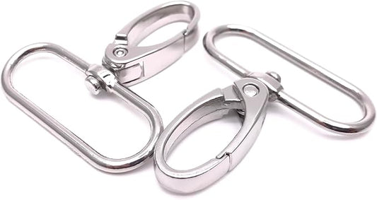 1-1/2 inch Swivel Clasps Swivel Lobster Claw Clasp 1.5 inch Swivel Clips 38mm Swivel Hooks for Purse Bag Making 10pcs Silver