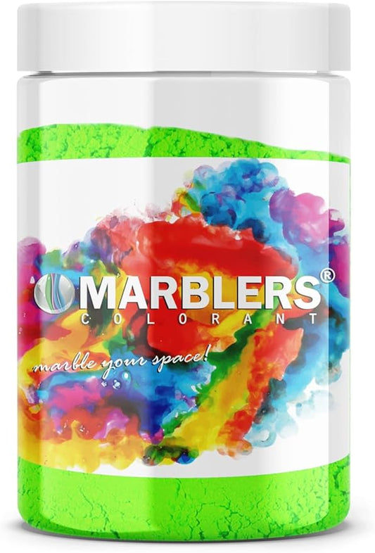 MARBLERS Fluorescent Pigment Powder [Neon Lime] 4oz (113g) | Matte Pigment | Dye | Non-Toxic | Vegan | Cruelty-Free | Nail Polish, Nail Art, Soap, Slime, Candle, Resin, Epoxy, Acrylic Paint
