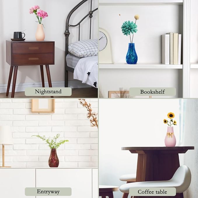 2 Pcs Concrete Vase Mold, FineGood Silicone Resin & Epoxy Casting Mold for Making Vases, DIY Making Handmade Home Display Decor Crafts