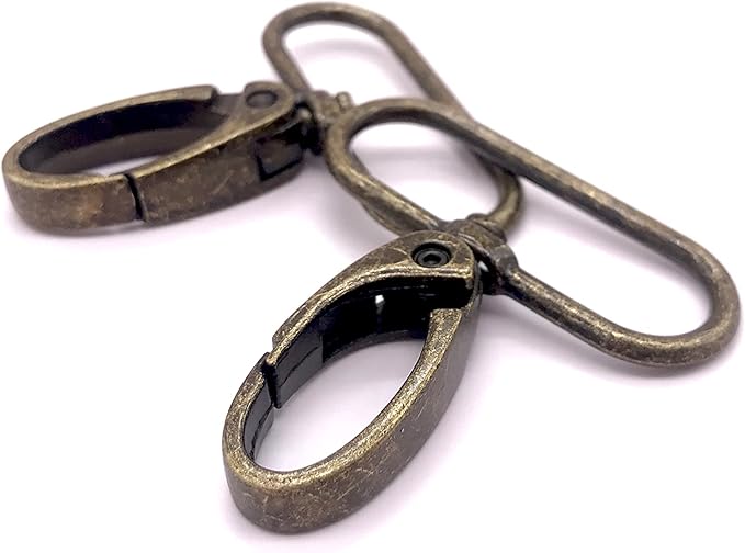 1-1/2 inch Swivel Clasps Swivel Lobster Claw Clasp 1.5 inch Swivel Clips 38mm Swivel Hooks for Purse Bag Making 10pcs Antique Bronze