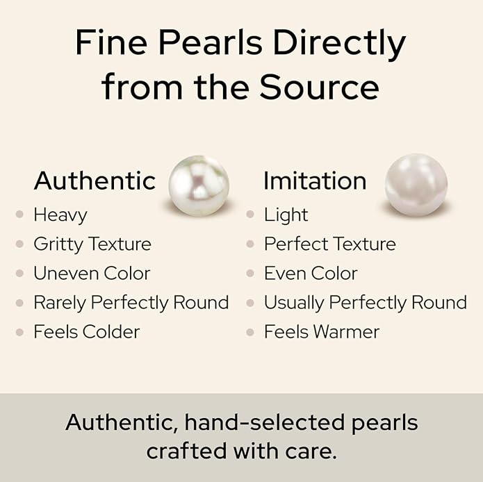 THE PEARL SOURCE AAAA Quality 14K Gold Plated Sterling Silver White Freshwater Real Pearl Earrings for Women | Hypoallergenic Earrings with Genuine Cultured Pearls Pearl Gifts for Anniversary