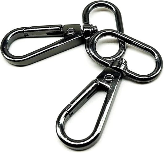 1 inch Swivel Lobster Clasps Gunmetal 15pcs Push Gate Snap Hook Clasp 1" Swivel Hooks for Purse Making Lobster Clasp Swivel Snap Hooks Clips