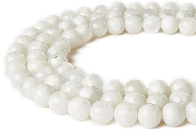 100pcs 6mm Moonstone Beads Natural Gemstone Beads Round Loose Beads for Jewelry Making
