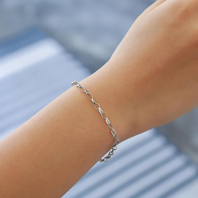 33FT Silver Paperclip Chain for Jewelry Making 5MM Silver Plated Aluminum Oval Link Chain Roll Bulk for DIY Crafts Jewelry Making