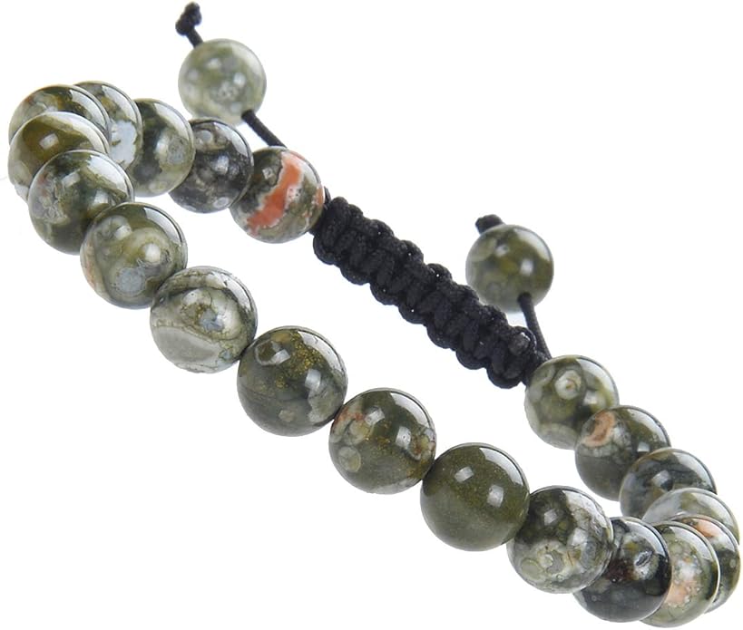 MASSIVE BEADS Natural Healing Power Gemstone Crystal Beads Unisex Adjustable Macrame Bracelets