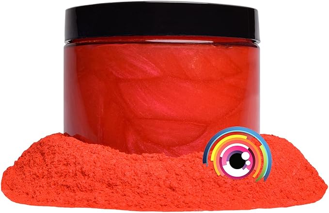 Eye Candy Pigments Premium Red Mica Powder - Scarlet (50gr) - for Epoxy, Resin, Soap, Paint, Woodworking, Acrylic Pouring, Bath Bombs, Fishing Lures - DIY Arts and Crafts Additive