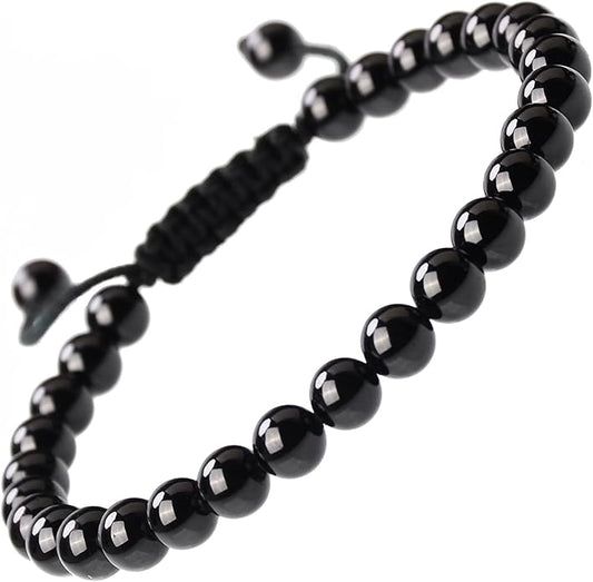 MASSIVE BEADS Natural Healing Power Gemstone Crystal Beads Unisex Adjustable Macrame Bracelets