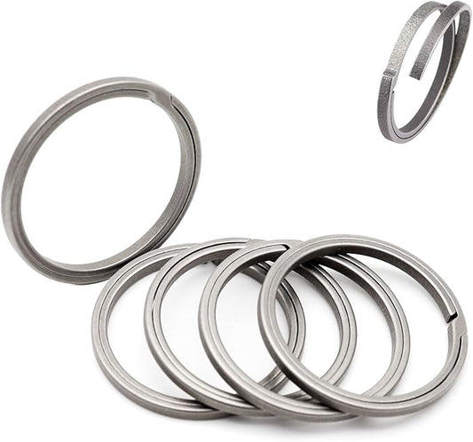 Titanium Key Rings Heavy Duty Side Push Split Key Chain Rings for Key Carabiner Quick Release Keychain Rings