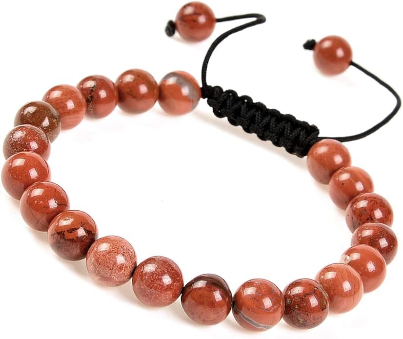 MASSIVE BEADS Natural Healing Power Gemstone Crystal Beads Unisex Adjustable Macrame Bracelets