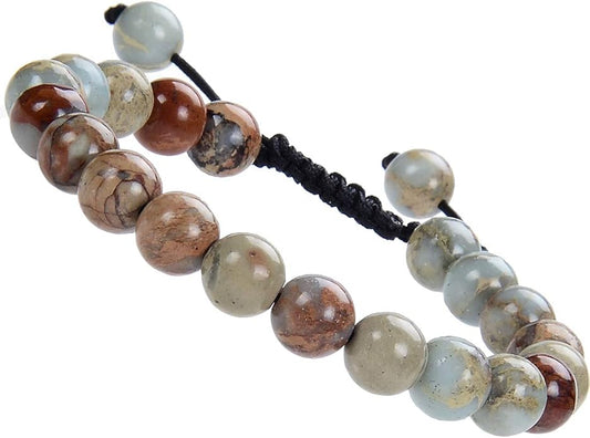 MASSIVE BEADS Natural Healing Power Gemstone Crystal Beads Unisex Adjustable Macrame Bracelets