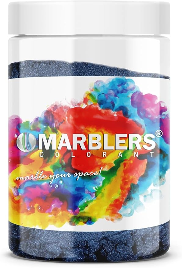 MARBLERS Blue Mica Powder [Fine Navy] 4oz (113g) | Cosmetic Grade | Epoxy Resin Pigment | Dye | Non-Toxic, Vegan, Cruelty-Free | Lip Gloss, Nails, Body Butter, Bath Bomb, Candle & Soap Making