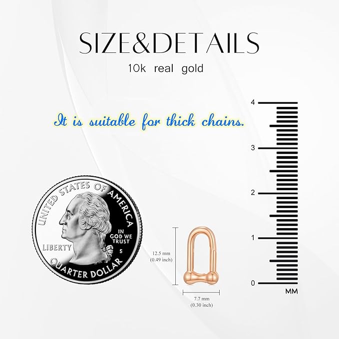 14K Gold Jewelry Clasp Necklace Extender Clasp Bracelet Extension Connector for DIY Necklace Bracelet Anklet Jewelry Making (Style 11-Rose)