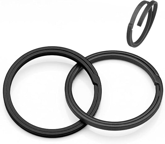 Titanium Key Rings Heavy Duty Side Push Split Key Chain Rings for Key Carabiner Quick Release Keychain Rings