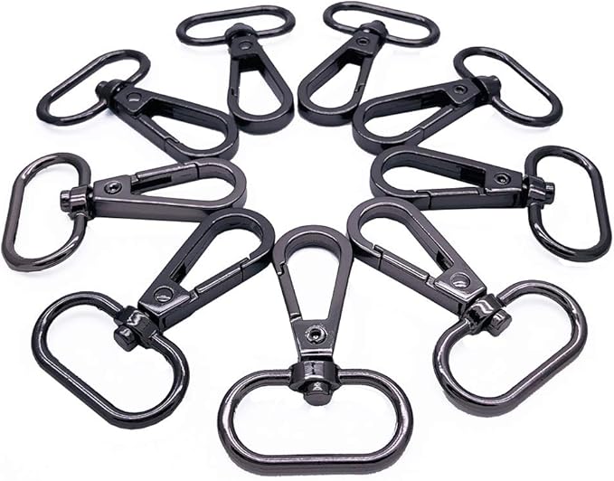 1 inch Swivel Lobster Clasps 1" Swivel Hooks for Purse Bag Handbag Making 15pcs Gunmetal Push Gate Swivel Snap Hooks Fashion Clips Craft