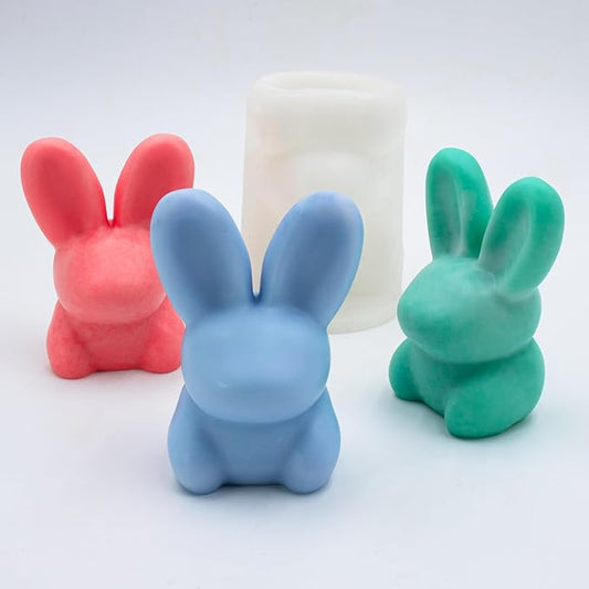 MUXIUNT Easter Candle Bunny Silicone Molds Rabbit Resin Soap Wax Candle Wax Making Mold Silicone Shapes for Candles Resin Making Moldes De para Velas De Silicona para Velas
