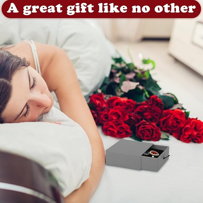 Nsmykhg Jewelry Gift Box Velvet-Lined,12 Pack Compact Drawer Style for Earrings & Rings, Necklace & Bracelet Organizer, 3.93x3.93x1.65 Inches, Stackable Elegant Jewelry Display & Storage Box (Grey)