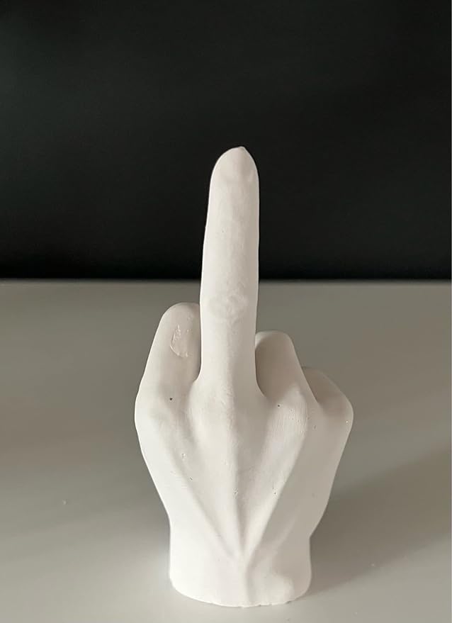 TOPYS 2-Pack Silicone Candle Molds, Wave Alphabet Letter Pillar Mold and Gesture Mold, Middle Finger Shaped and Fuck It Letter for Candle Making and Baking Making Soap Wax Cake Mousse Ice Cream