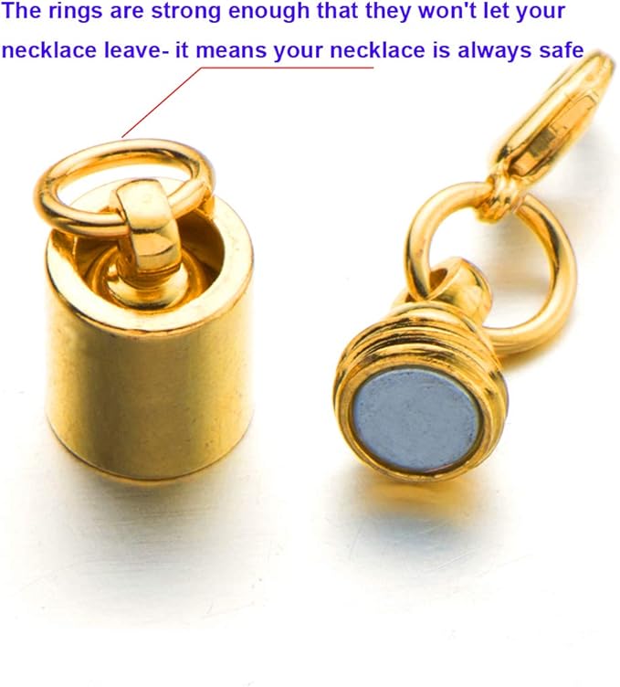 Zpsolution Screw Magnetic Clasps for Necklaces Safety Magnetic Locking Jewelry Clasp Converter