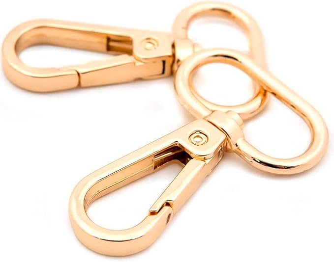 1 inch Swivel Lobster Clasps Gold 15pcs Push Gate Snap Hook Clasp 1" Swivel Hooks for Purse Bag Making Lobster Clasp Swivel Snap Hooks Clips