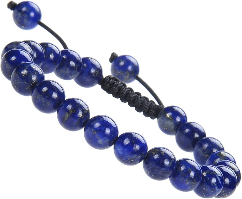 MASSIVE BEADS Natural Healing Power Gemstone Crystal Beads Unisex Adjustable Macrame Bracelets