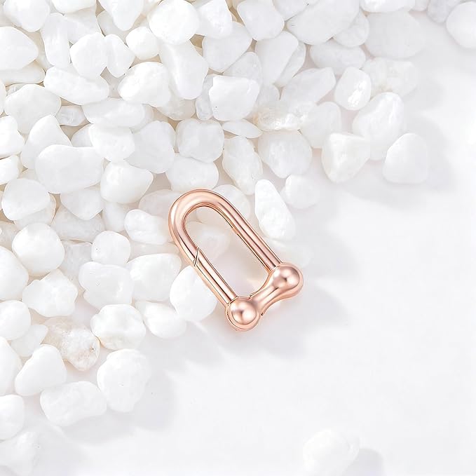 14K Gold Jewelry Clasp Necklace Extender Clasp Bracelet Extension Connector for DIY Necklace Bracelet Anklet Jewelry Making (Style 11-Rose)