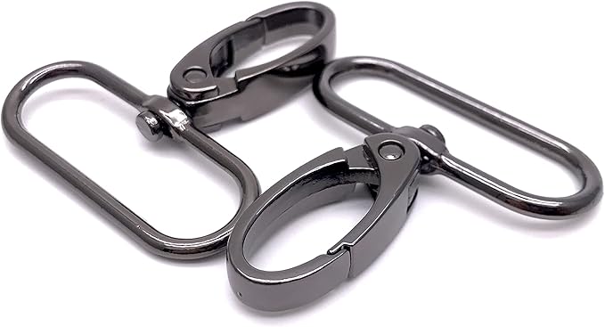 1-1/2 inch Swivel Clasps Swivel Lobster Claw Clasp 1.5 inch Swivel Clips 38mm Swivel Hooks for Purse Bag Making 10pcs Gunmetal