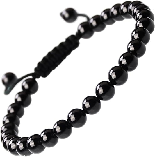 MASSIVE BEADS Natural Healing Power Gemstone Crystal Beads Unisex Adjustable Macrame Bracelets