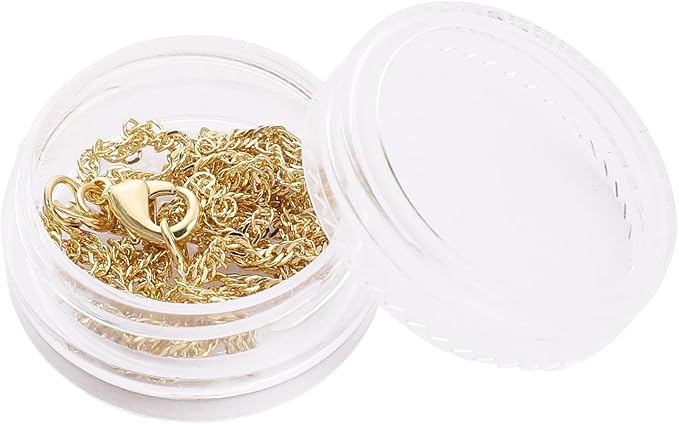 BEADIA Gold-Plated Water Wave Chains Necklace 45cm 4pcs with Lobster Clasp for DIY Jewelry Making Findings