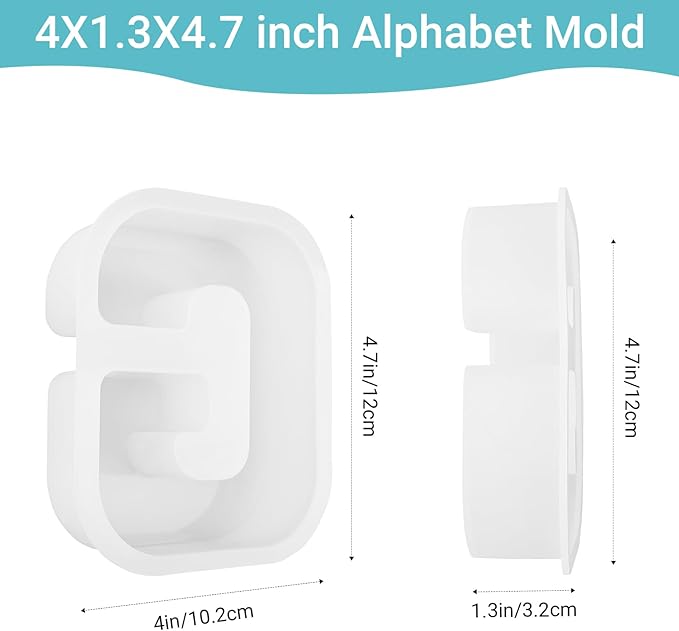 Gartful Resin Letter Molds for Casting, G Capital Alphabet Resin Silicone Molds for Epoxy, Thick 3D Silicone Letter Molds for Making Letters, Word Sign Art, DIY Crafts, Making Candle, Party Home Decor