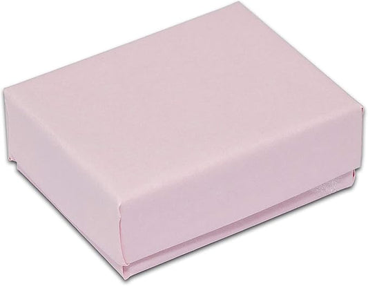 TheDisplayGuys - 25-Pack #11 Cotton Filled Cardboard Paper Jewelry Boxes Gift Case - Pastel Pink (2.1" x 1.8" x 0.8") - for Shipping or Storage