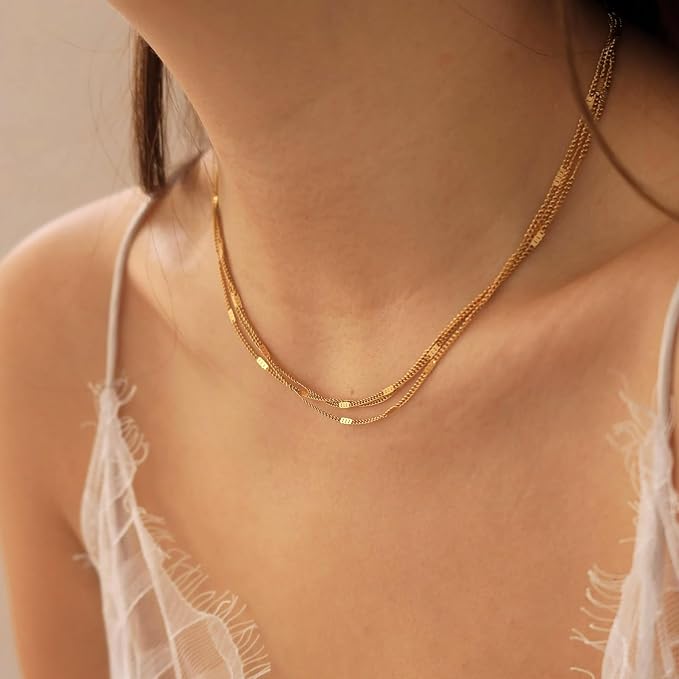 Kyutong 32.8 Feet Gold Plated Jewelry Making Chain on Spool Thin Flat Curb Chains Solid Stainless Steel Jewelry Chain for Necklace DIY with Jewelry Accessories