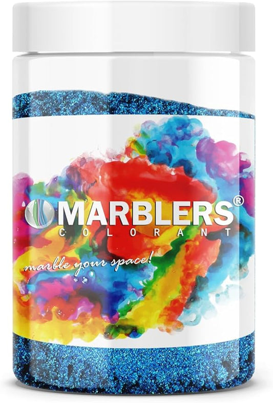 MARBLERS Blue Mica Powder [Marine Pearl] 4oz (113g) | Cosmetic Grade | Epoxy Resin Pigment, Dye, Non-Toxic, Vegan, Cruelty-Free | Lip Gloss, Nails, Body Butter, Bath Bomb, Candle & Soap Making