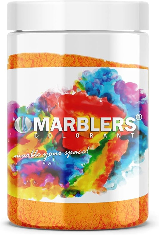 MARBLERS Fluorescent Pigment Powder [Neon Mango] 4oz (113g) | Matte Pigment | Dye | Non-Toxic | Vegan | Cruelty-Free | Nail Polish, Nail Art, Soap, Slime, Candle, Resin, Epoxy, Acrylic Paint