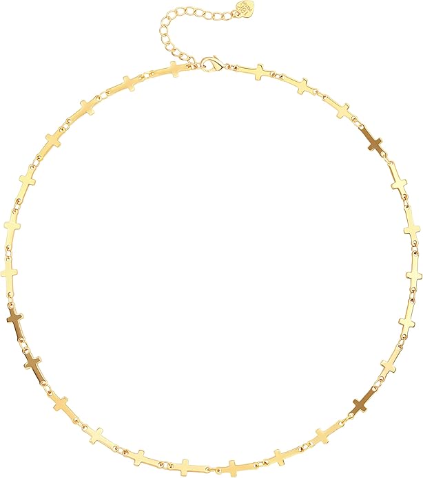 Aobei Pearl 18K Gold Plated Paperclip Chain Choker Satellite Chain Freshwater Cultured Biwa Pearl Pendant Necklace Dainty Jewelry for Women