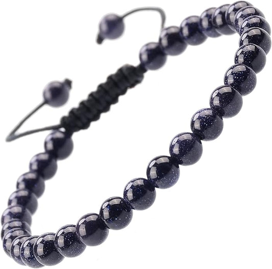 MASSIVE BEADS Natural Healing Power Gemstone Crystal Beads Unisex Adjustable Macrame Bracelets