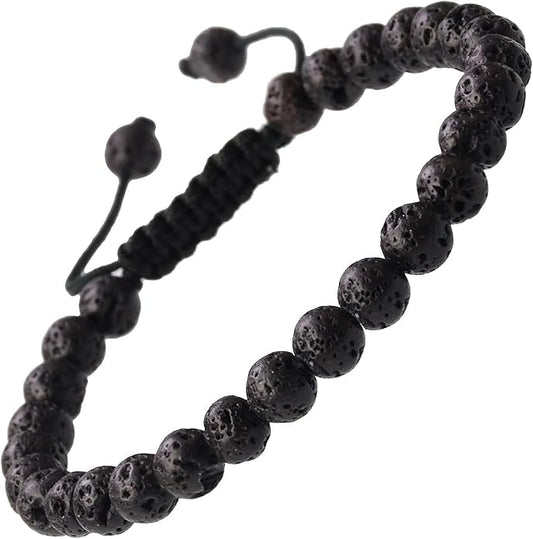 MASSIVE BEADS Natural Healing Power Gemstone Crystal Beads Unisex Adjustable Macrame Bracelets