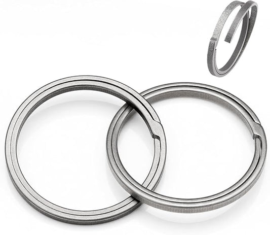 Titanium Key Rings Heavy Duty Side Push Split Key Chain Rings for Key Carabiner Quick Release Keychain Rings