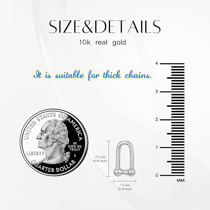 14K Gold Jewelry Clasp Necklace Extender Clasp Bracelet Extension Connector for DIY Necklace Bracelet Anklet Jewelry Making (Style 11-White)