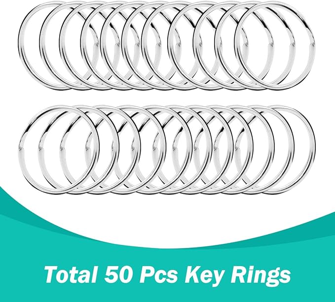 100PCS Premium Swivel Snap Hooks with Key Rings,Metal Lanyard Keychain Hooks Lobster Clasps for Key Jewelry DIY Crafts 1.5inches/38mm(50 Pcs Lanyard Snap Hooks+50 Pcs Key Rings)