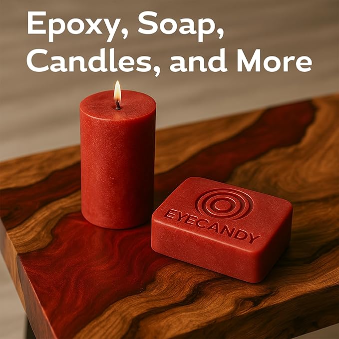 Eye Candy Pigments Premium Red Mica Powder - Scarlet (50gr) - for Epoxy, Resin, Soap, Paint, Woodworking, Acrylic Pouring, Bath Bombs, Fishing Lures - DIY Arts and Crafts Additive