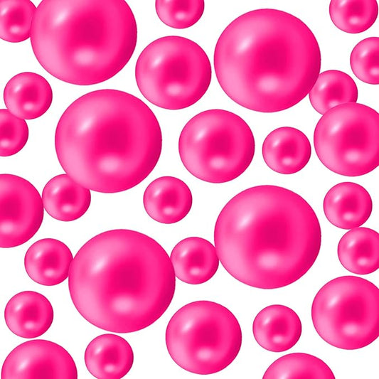 300Pcs Vase Filler Rosepink No Hole Faux Pearl Beads for Vase Filling Decorations, Candle Centerpieces, Wedding Centerpieces, Home Party Decor (8/14/20mm)