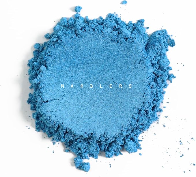 MARBLERS Blue Mica Powder [Cobalt Blue] 4oz (113g) | Cosmetic Grade | Epoxy Resin Pigment | Dye | Non-Toxic, Vegan, Cruelty-Free | Lip Gloss, Nails, Body Butter, Bath Bomb, Candle & Soap Making