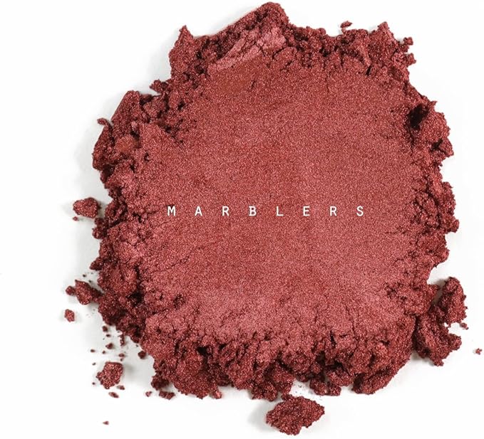 MARBLERS Red Mica Powder [Deep Red] 4oz (113g) | Cosmetic Grade | Epoxy Resin Pigment, Dye | Non-Toxic, Vegan, Cruelty-Free | Lip Gloss, Nails, Body Butter, Bath Bomb, Candle & Soap Making