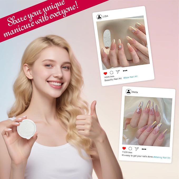 Artdone Gold Aurora Chrome Nail Powder, Iridescent Unicorn Powder Metallic Mirror Effect Pigment Pearlescent Mermaid Pearl Glitter Dust Kit, Nail Art Decoration, Resin Craft