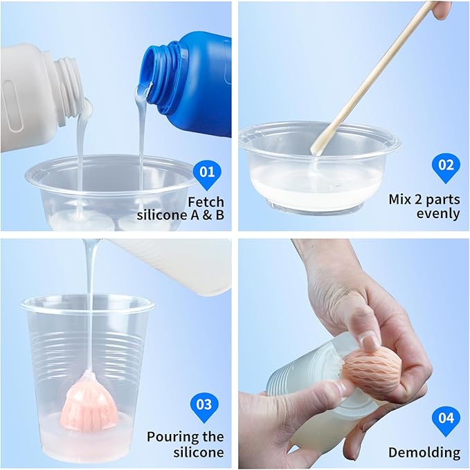 Siraya Tech Defiant 25 Platinum Silicone Mold Making Kit 2kg – Food Safe, 25A Hardness, Large-Capacity, for UV Resin, Easy to Stop Curing Inhibition, No Coating, for Casting Epoxy Resin (70.5 Oz)